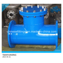 Dn350 Ductile Iron Tee Type Strainer with Epoxy Coating